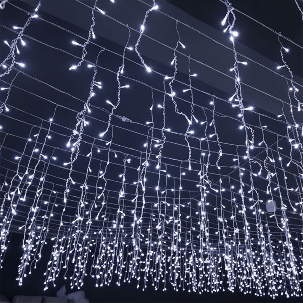 LuminaCascade | Splendide luci a forma di ghiacciolo per feste da esterno impermeabili