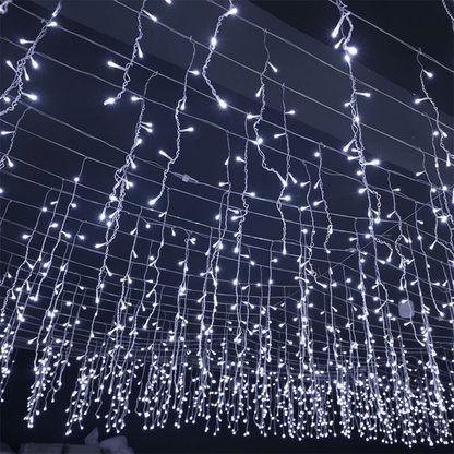 LuminaCascade | Splendide luci a forma di ghiacciolo per feste da esterno impermeabili