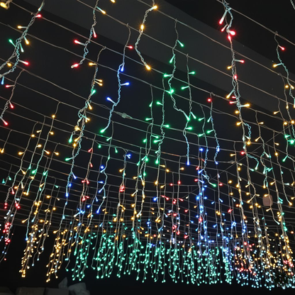 LuminaCascade | Splendide luci a forma di ghiacciolo per feste da esterno impermeabili