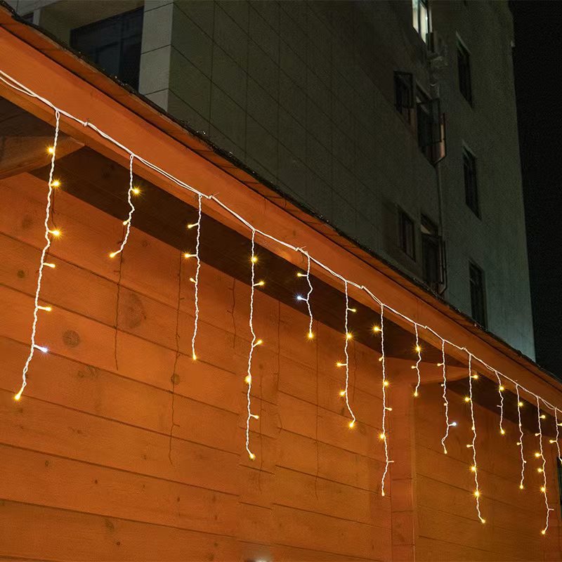 LuminaCascade | Splendide luci a forma di ghiacciolo per feste da esterno impermeabili