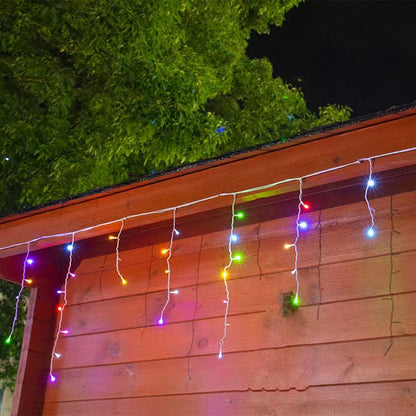 LuminaCascade | Splendide luci a forma di ghiacciolo per feste da esterno impermeabili
