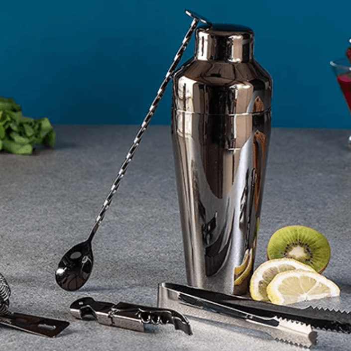 LUXMIX BARSET - Set da bar in acciaio inossidabile da 10 pezzi per cocktail eleganti