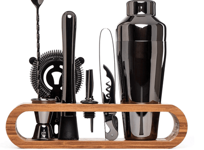 LUXMIX BARSET - Set da bar in acciaio inossidabile da 10 pezzi per cocktail eleganti