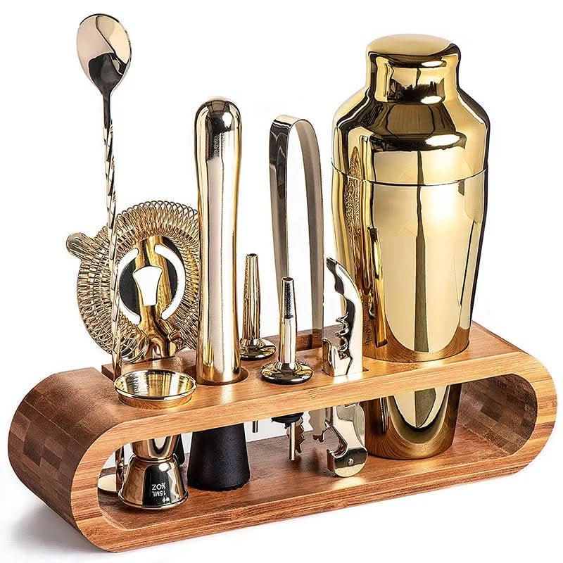 LUXMIX BARSET - Set da bar in acciaio inossidabile da 10 pezzi per cocktail eleganti