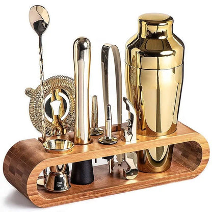 LUXMIX BARSET - Set da bar in acciaio inossidabile da 10 pezzi per cocktail eleganti