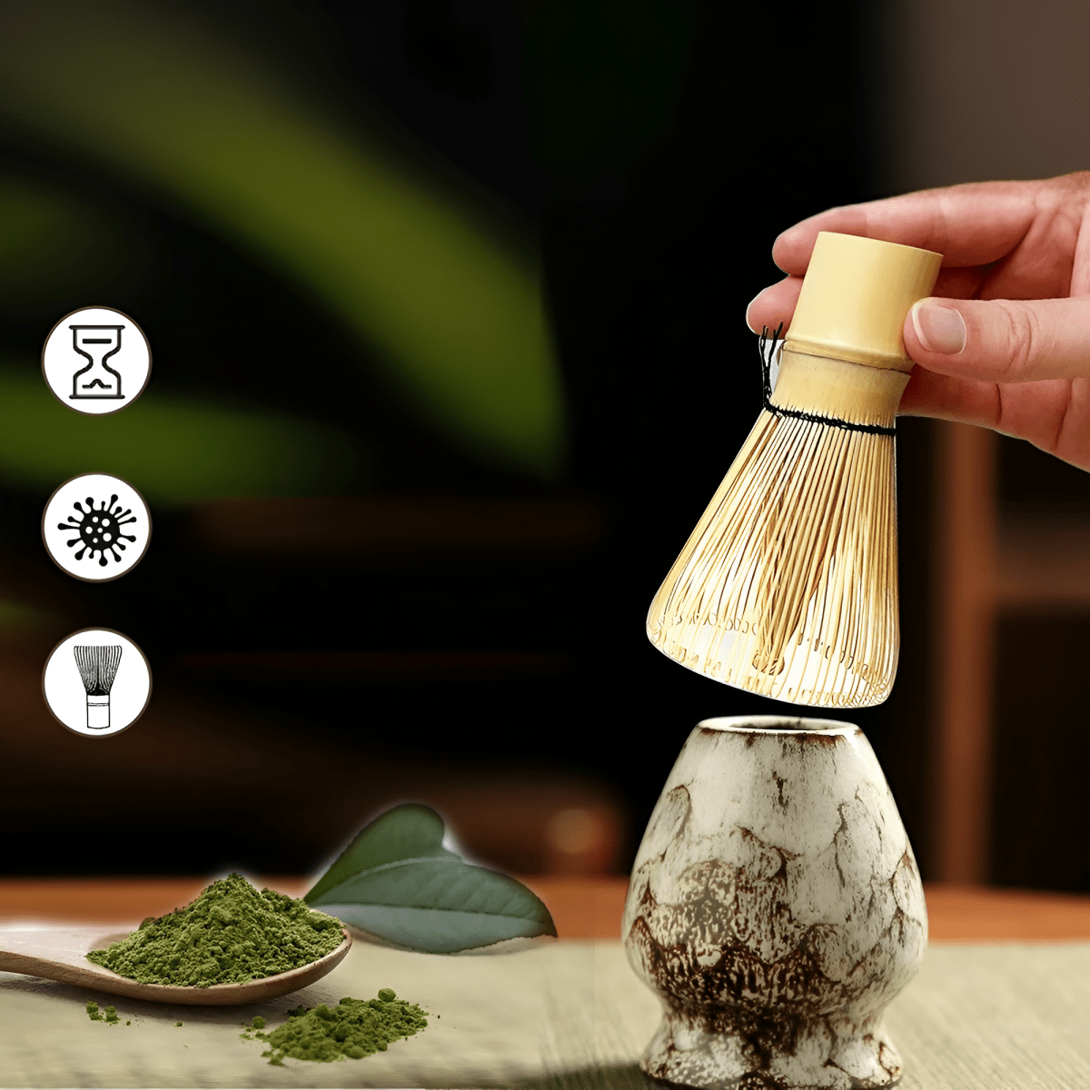 MATCHIKO – Set da 6 pezzi di tè al matcha autentico per la preparazione tradizionale