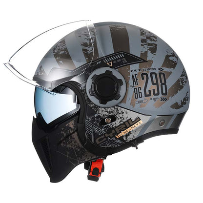 Vista frontale del casco AstraGuard
