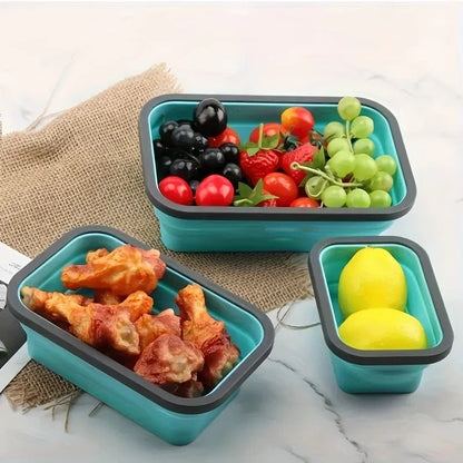 MICROSAFE – Contenitori pieghevoli in silicone per la preparazione dei pasti, adatti al microonde e salvaspazio