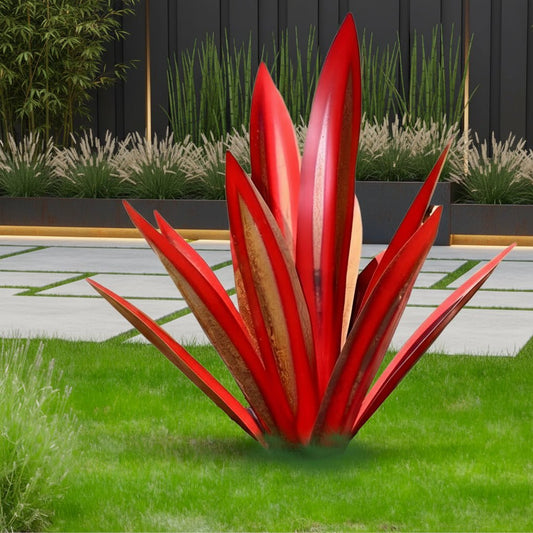 METALFLORA – Scultura vivace di agave in metallo, per decorazione da giardino moderna e resistente alle intemperie