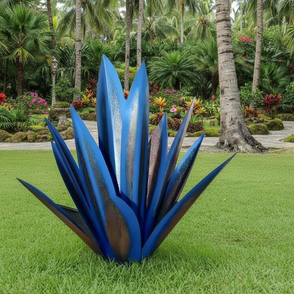 METALFLORA – Scultura vivace di agave in metallo, per decorazione da giardino moderna e resistente alle intemperie