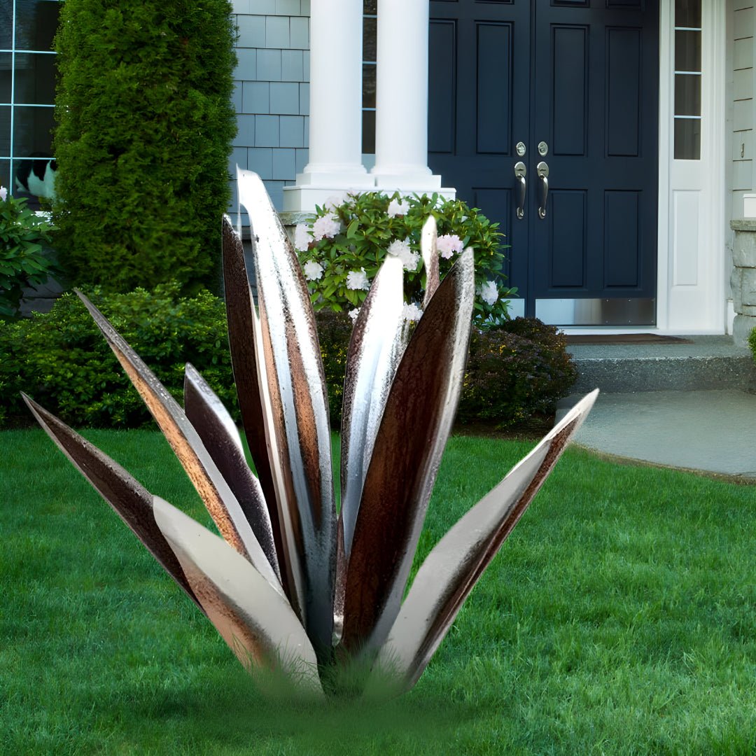 METALFLORA – Scultura vivace di agave in metallo, per decorazione da giardino moderna e resistente alle intemperie