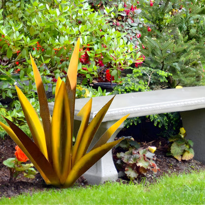 METALFLORA – Scultura vivace di agave in metallo, per decorazione da giardino moderna e resistente alle intemperie