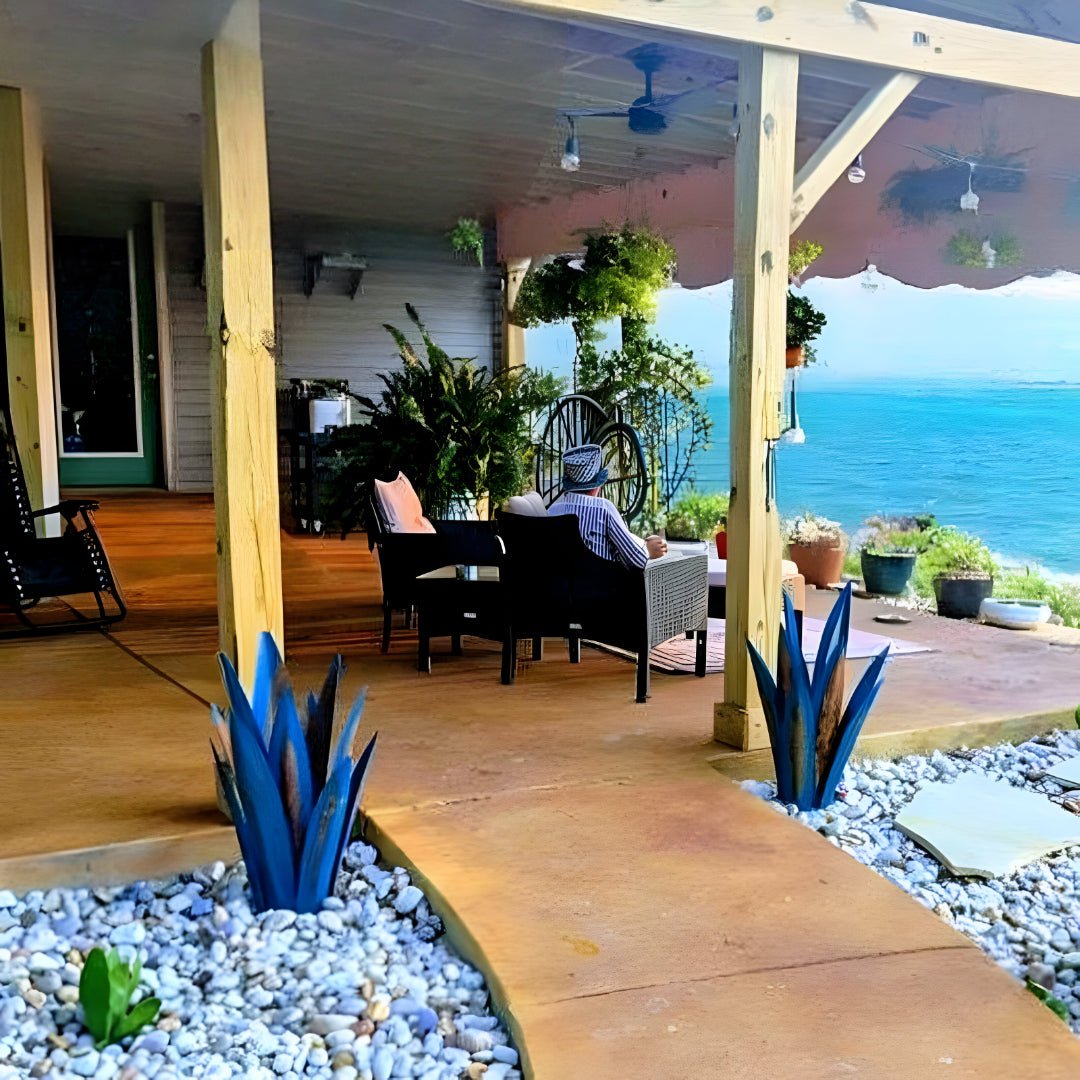 METALFLORA – Scultura vivace di agave in metallo, per decorazione da giardino moderna e resistente alle intemperie