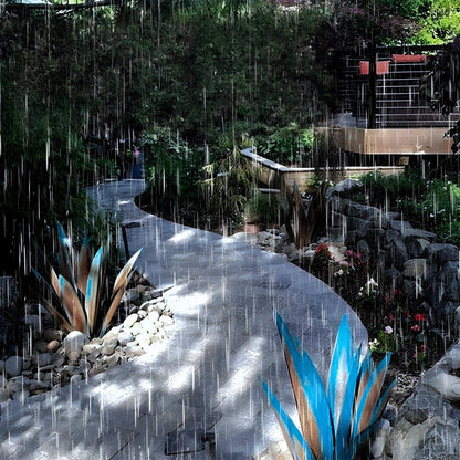 METALFLORA – Scultura vivace di agave in metallo, per decorazione da giardino moderna e resistente alle intemperie
