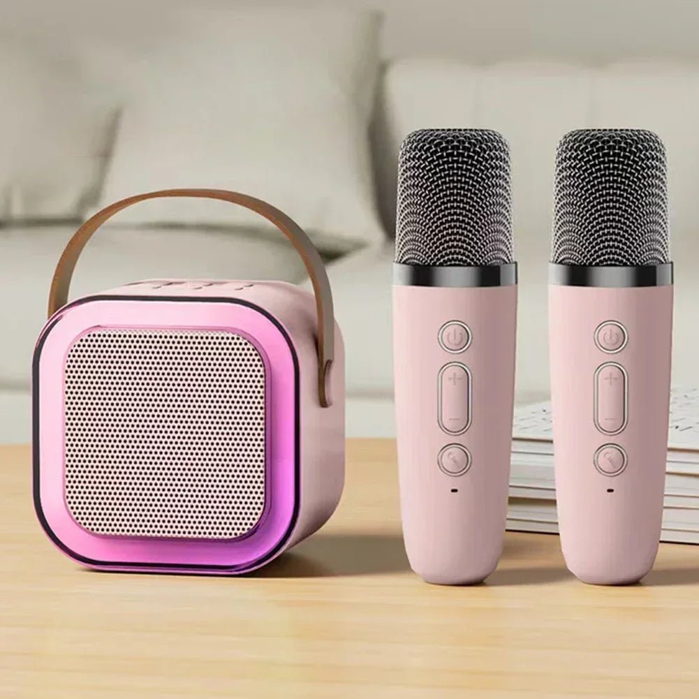 VOXBEAT – Macchina karaoke portatile con microfoni senza fili e luce che cambia colore