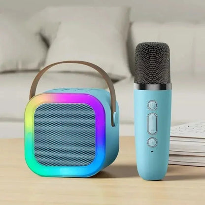VOXBEAT – Macchina karaoke portatile con microfoni senza fili e luce che cambia colore