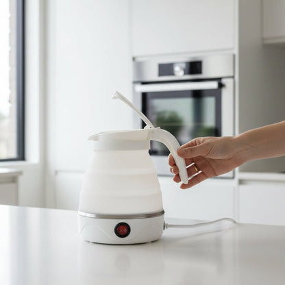 FLEXBOIL – Bollitore elettrico portatile da 0,6 L con custodia pieghevole compatta