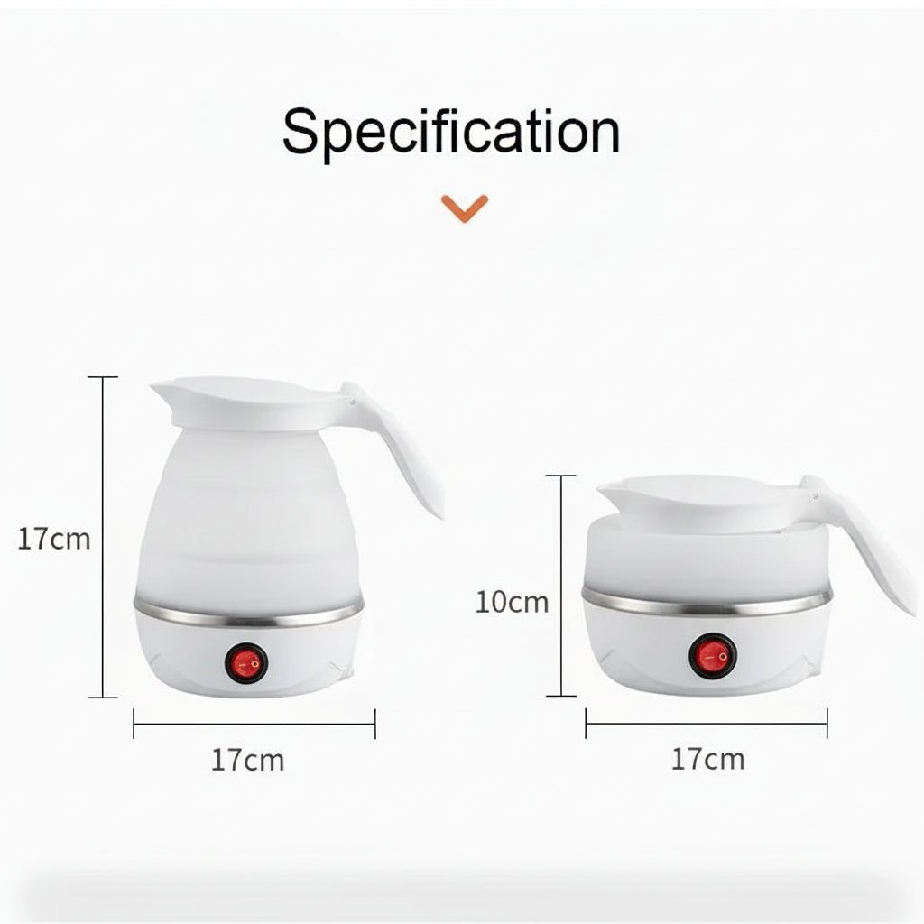 FLEXBOIL – Bollitore elettrico portatile da 0,6 L con custodia pieghevole compatta