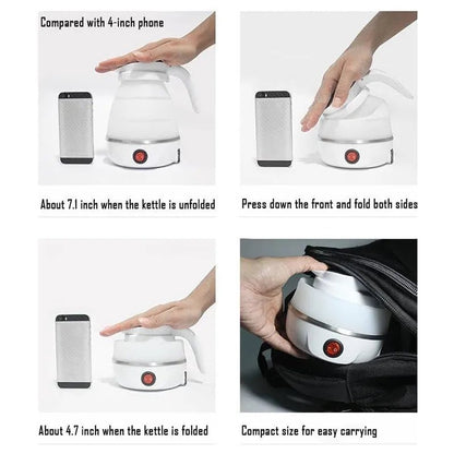 FLEXBOIL – Bollitore elettrico portatile da 0,6 L con custodia pieghevole compatta