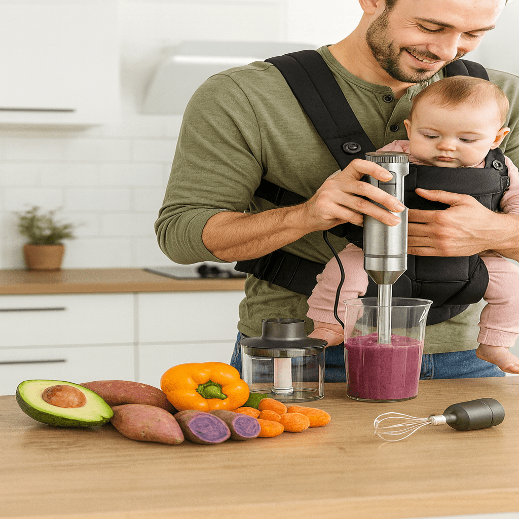 MASTER BLEND – 1000 W Frullatore ad immersione 4-in-1 per prestazioni in cucina senza sforzo