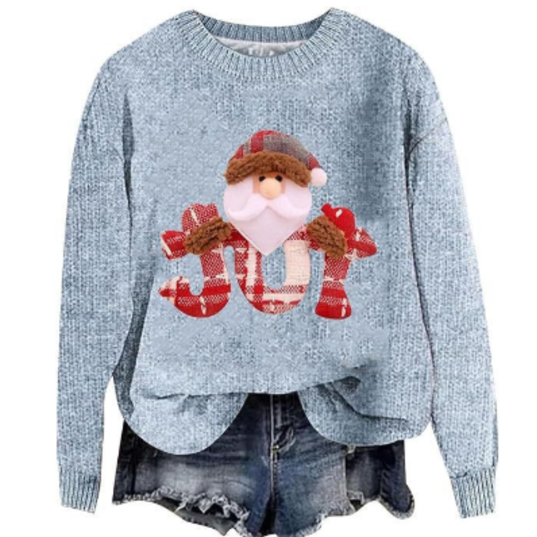 Maglione a maniche lunghe da donna per le feste, in maglia comoda