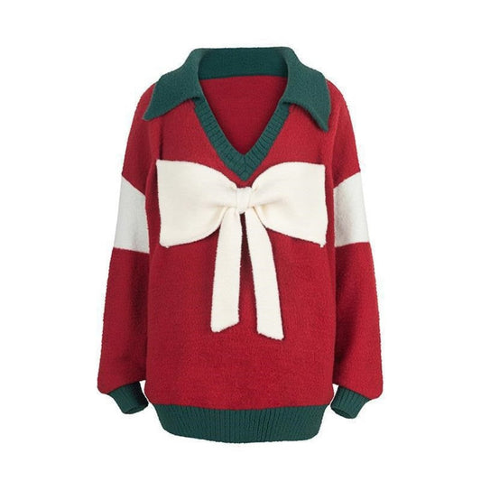 Maglione natalizio caldo da donna in misto acrilico