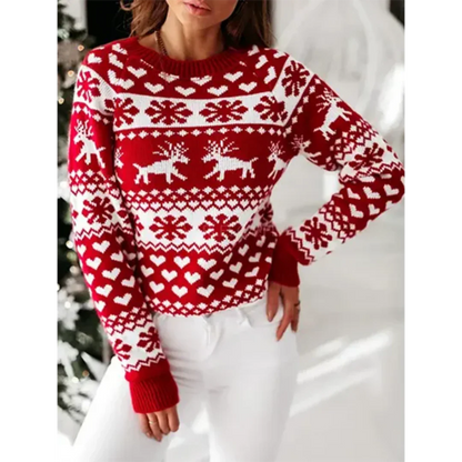 Maglione natalizio caldo e accogliente da donna