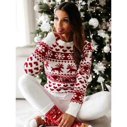 Maglione natalizio caldo e accogliente da donna