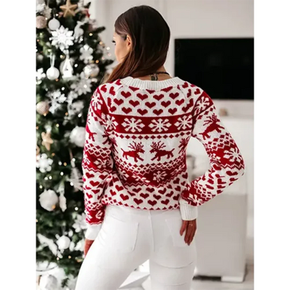 Maglione natalizio caldo e accogliente da donna