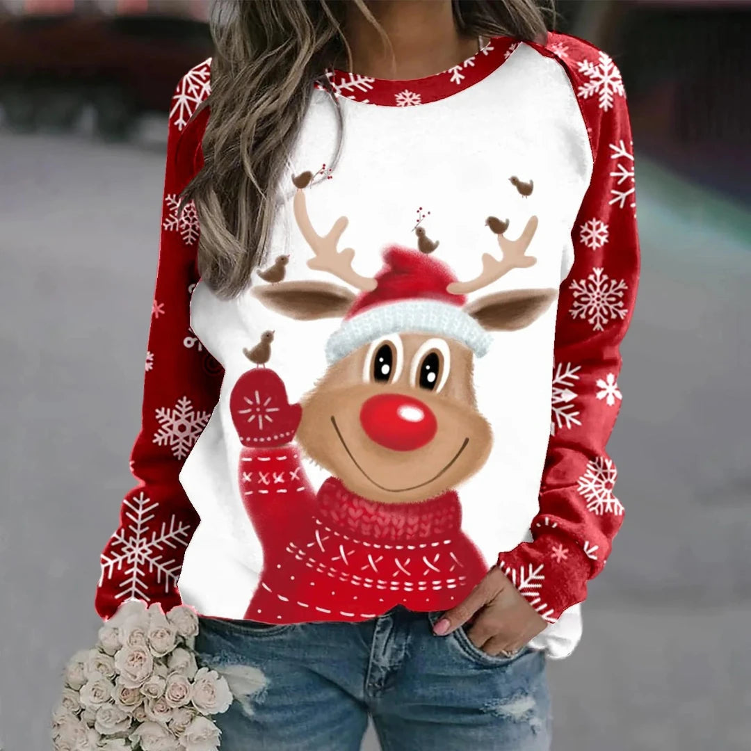 Maglione natalizio caldo e morbido da donna