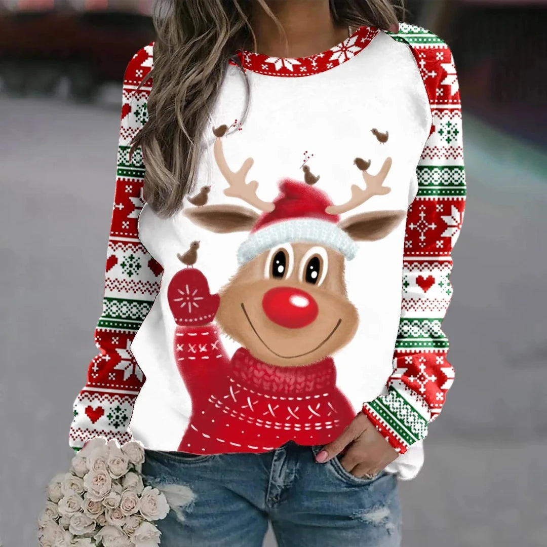 Maglione natalizio caldo e morbido da donna