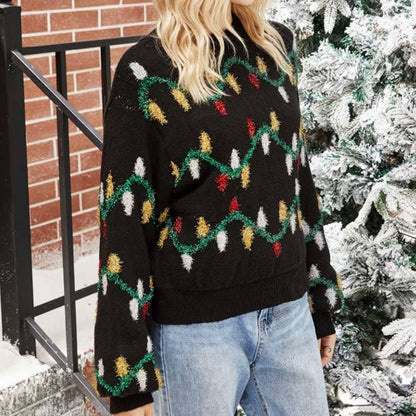 Maglione natalizio casual caldo da donna