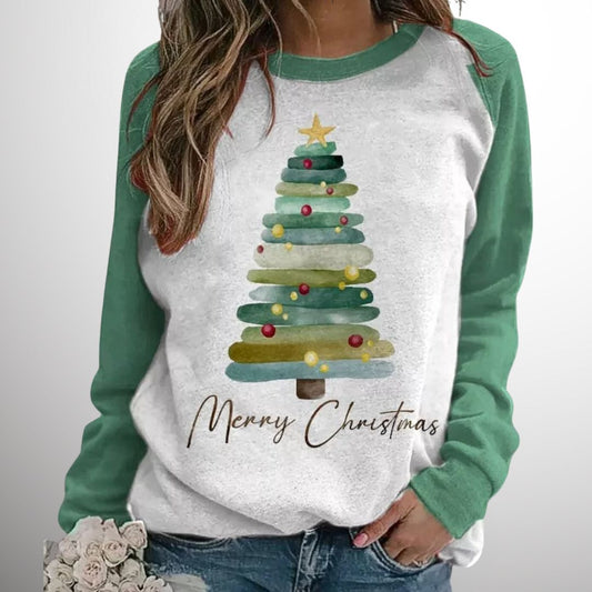 Maglione natalizio da donna in maglia calda