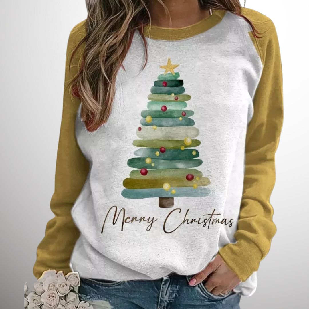 Maglione natalizio da donna in maglia calda