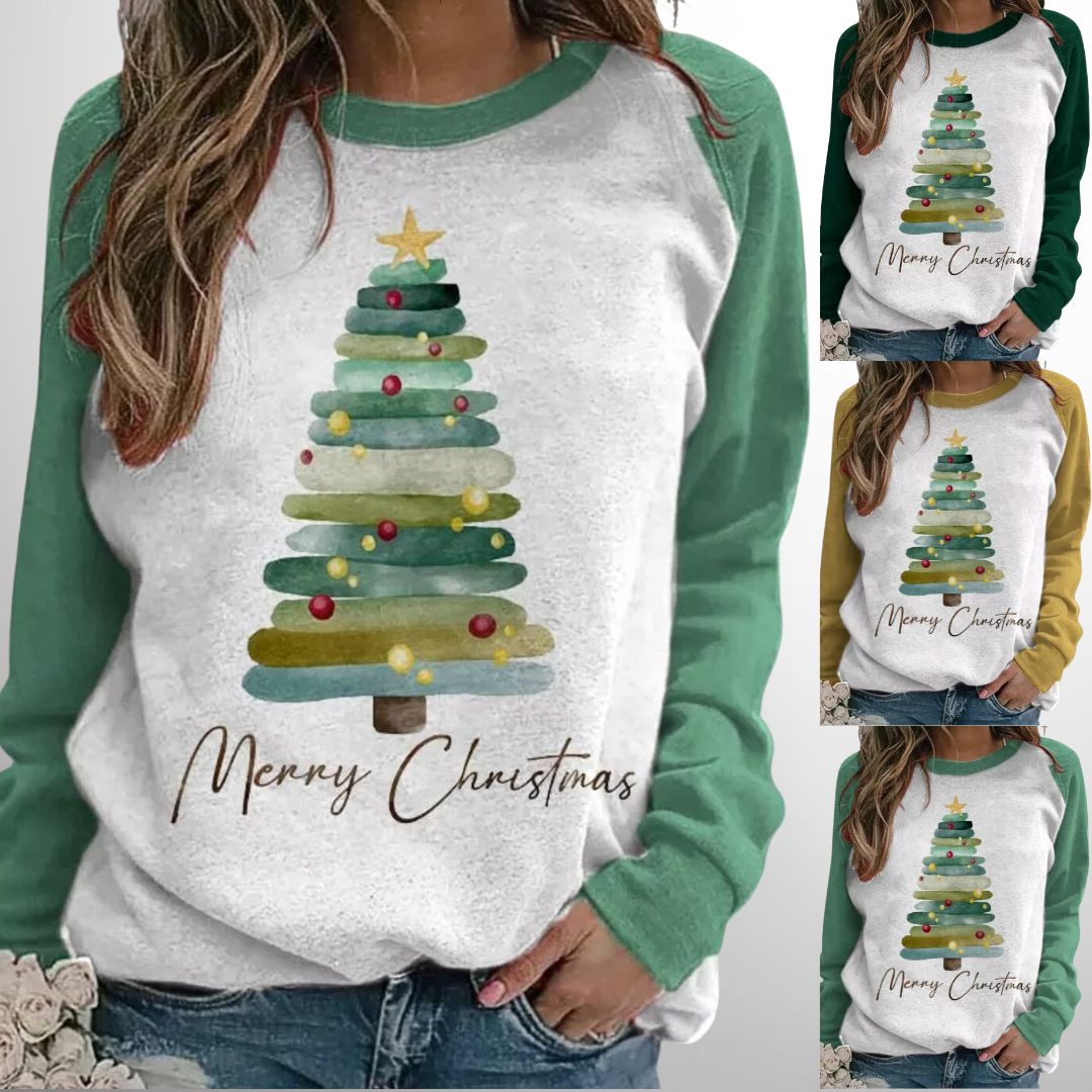 Maglione natalizio da donna in maglia calda