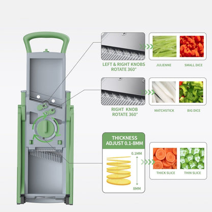 VEGIMASTER – Tagliaverdure multifunzionale e affettatrice pieghevole