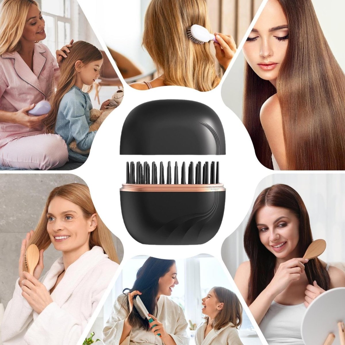HAIRSTYLIA – Pettine lisciante senza fili per acconciature perfette