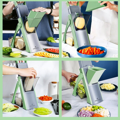 VEGIMASTER – Tagliaverdure multifunzionale e affettatrice pieghevole