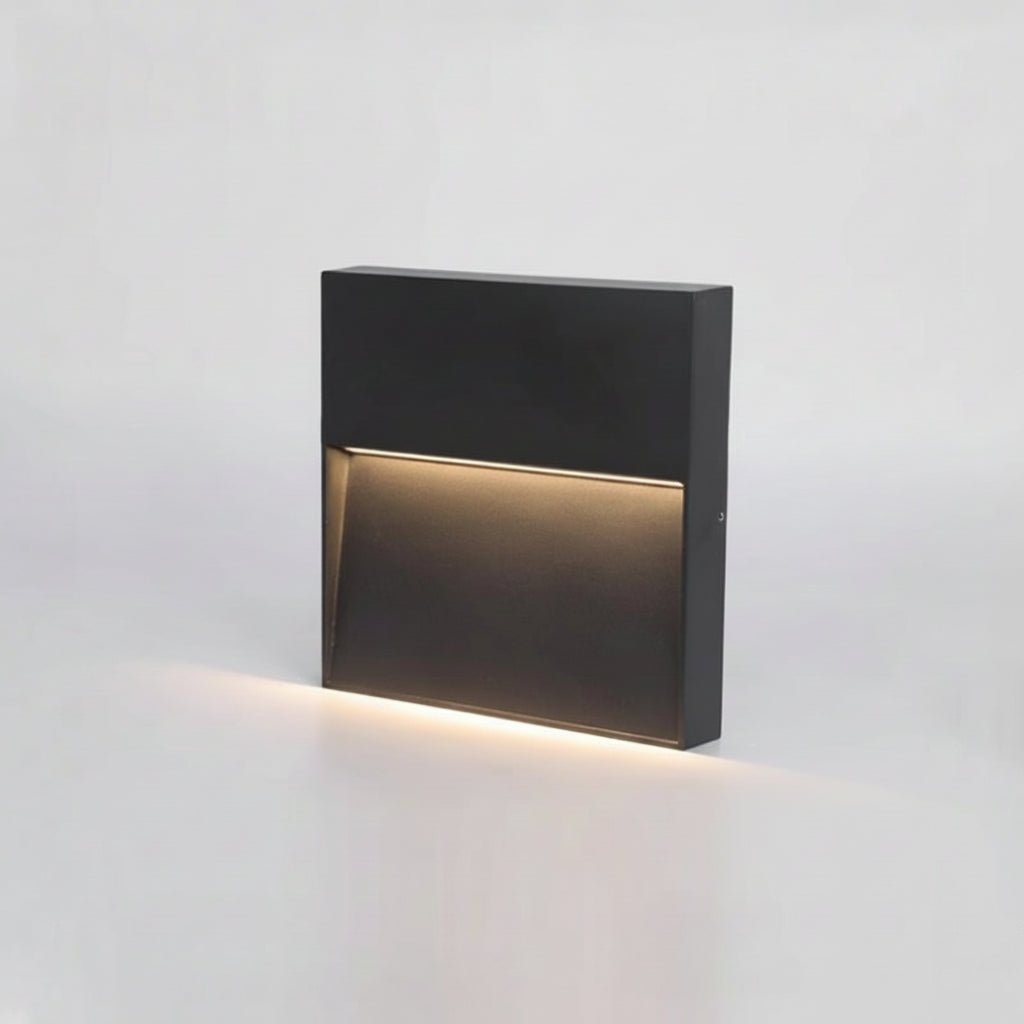 BESEGLOW – Lampada da parete esterna quadrata a LED in acciaio inossidabile e alimentata a energia solare