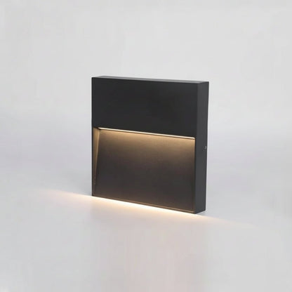 BESEGLOW – Lampada da parete esterna quadrata a LED in acciaio inossidabile e alimentata a energia solare