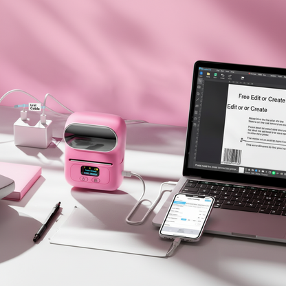 LABELO – Etichettatrice Bluetooth per codici a barre, loghi e etichette di spedizione
