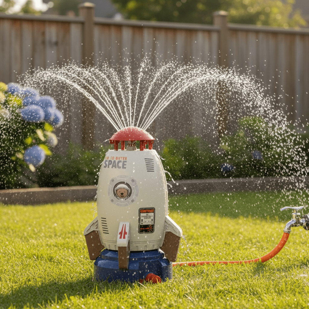 Divertimento spray per bambini – Acqua rotante a 360° per l'estate