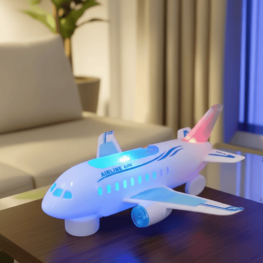SPINJET – aereo giocattolo LED elettrico con rotazione a 360° e musica