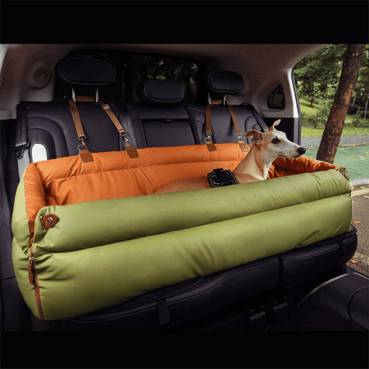 SEATPAW ELITE – Letto per sedile auto per cani di taglia grande, realizzato in ecopelle con finitura elegante e supporto antiscivolo