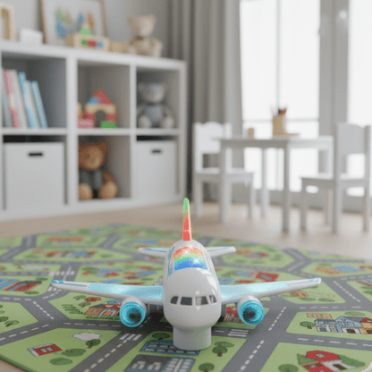 SPINJET – aereo giocattolo LED elettrico con rotazione a 360° e musica
