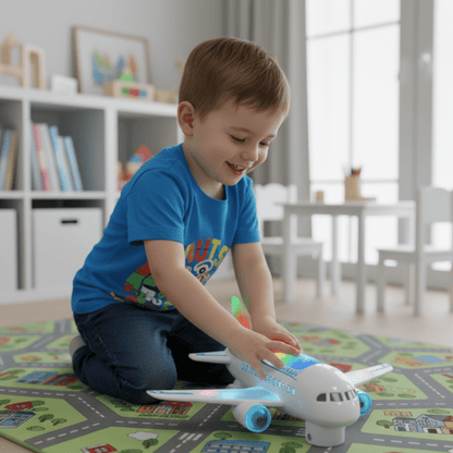 SPINJET – aereo giocattolo LED elettrico con rotazione a 360° e musica
