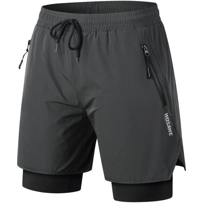 Pantaloncini da ciclismo da uomo 2 in 1 – Imbottiti 3D, traspiranti e ad asciugatura rapida