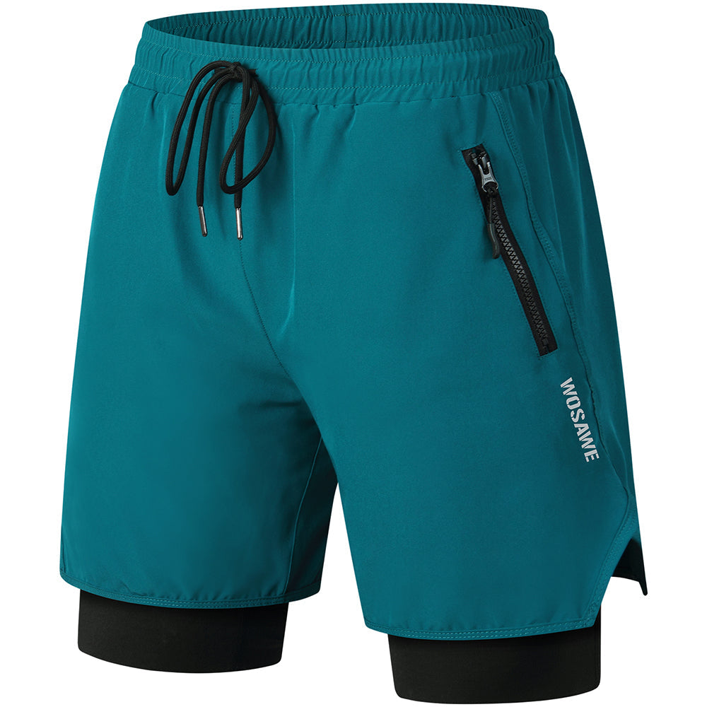 Pantaloncini da ciclismo da uomo 2 in 1 – Imbottiti 3D, traspiranti e ad asciugatura rapida