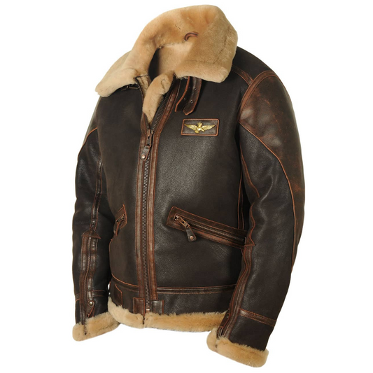 Giacca da uomo tipo bomber con colletto e fodera in pile