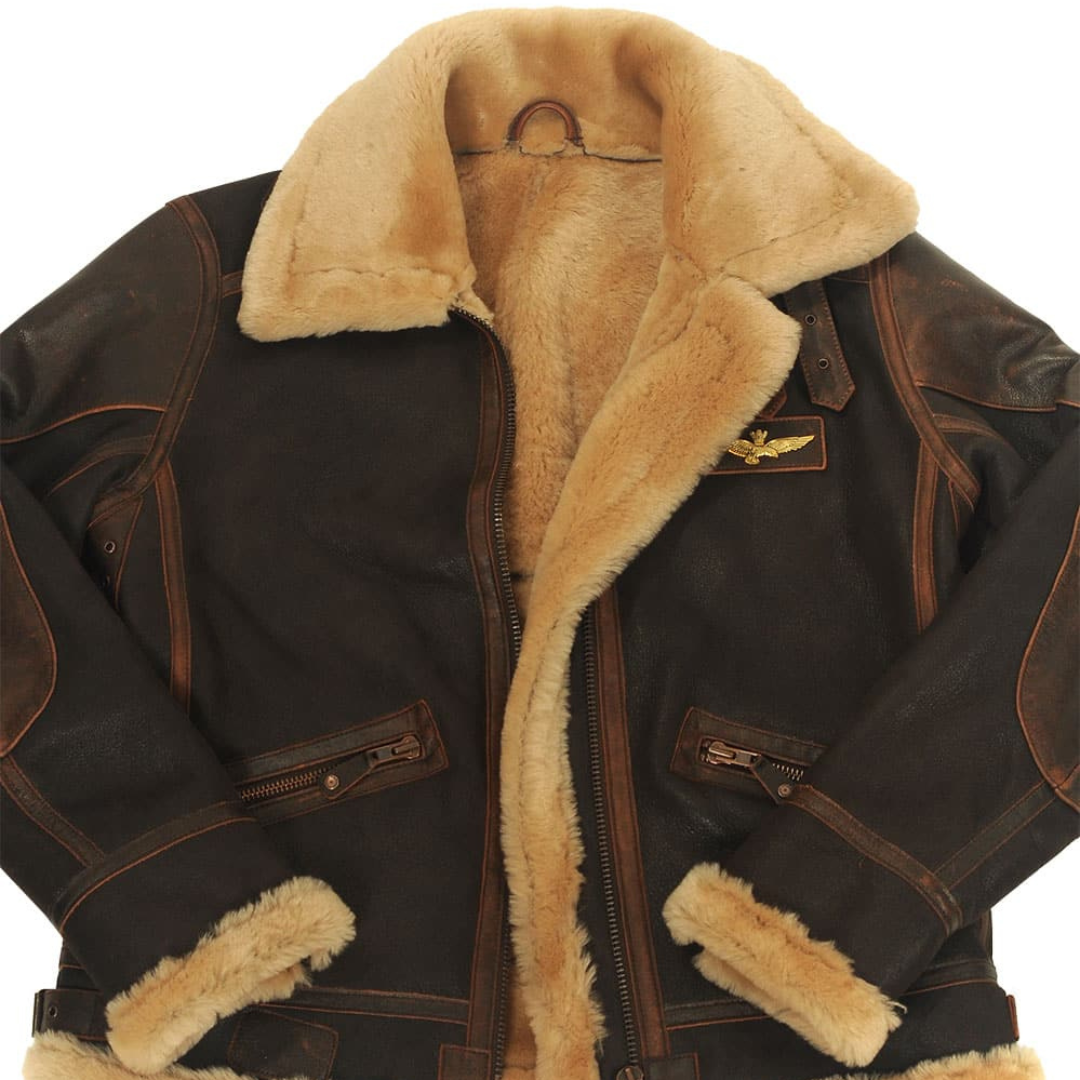 Giacca da uomo tipo bomber con colletto e fodera in pile